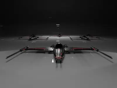 Space Fighter Jet  3D model