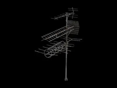 TV rake antenna 02 3D model