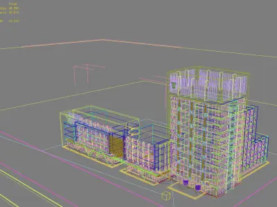 Architecture hotel building 3D model