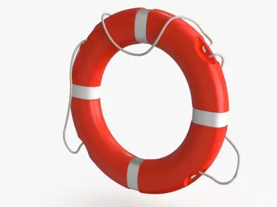 Lifebuoy life preserver Low-poly 3D model