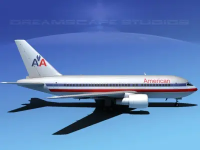 Boeing 767-200ER American 3D model