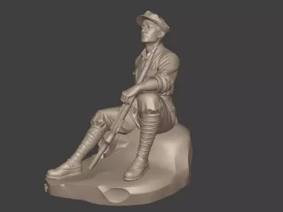 Military sculptures  warrior sculptures  military sculptures 3D print model