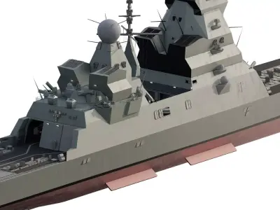RUSSIAN NAVY NEW CLASS DESTROYER 3D model