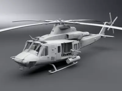 Uh1Y Venom Scale model  3D print model