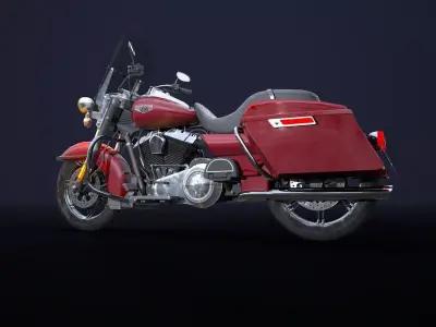 Harley Davidson Road King Low-poly 3D model