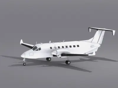 Beechcraft 1900  Low-poly 3D model