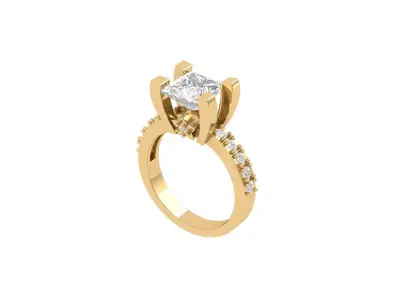 Princess Bridal Ring 3D print model purchase