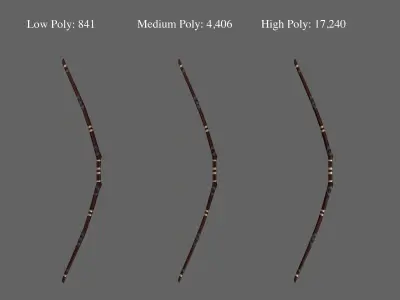 Ancient Collection Weapons Bows and Arrows 3D Model Pack