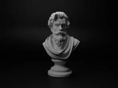 Renaissance Duelist Bust Chess 3D print model