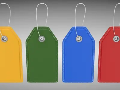 Price Tag Low-poly 3D model