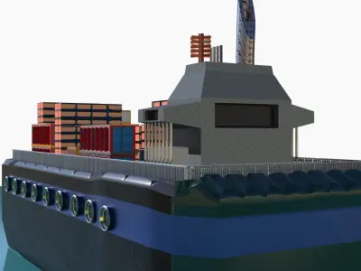 Cargo Container Ship  3D model