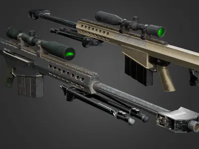 Weapons Pack 4 Low-poly 3D model