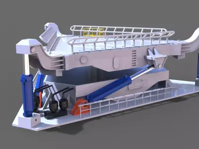 Motion compensated crane  platform 3D print model