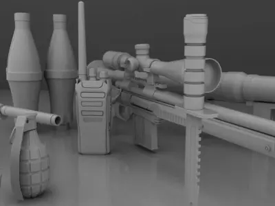 Soldier pack 3D model