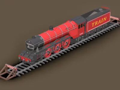 Train Pack 1 Low-poly 3D model