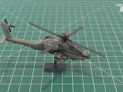 AH64D Apache Longbow Helicopter 3D Print Model 3D print model