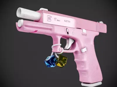 Bocchi the Glock 17 gen 4 pistol 3D model