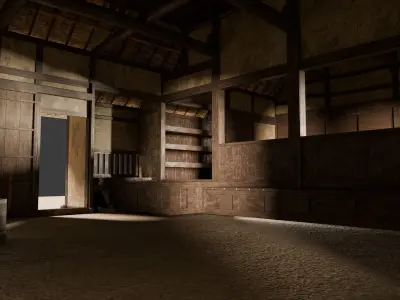 Japanese traditional style private house 3D model