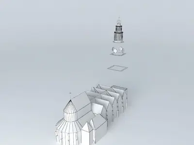 Martini Tower and Church Free 3D model