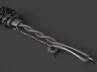 Modifiable Strike Weapon 04 Low-poly 3D model