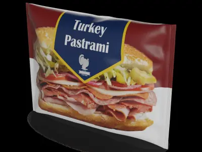 Dried meats Turkey Pastrami 3D model