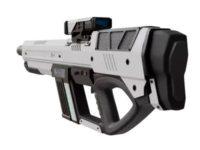 Scifi Gun Weapon Asset Low-poly 3D model