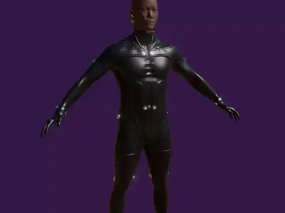 Joji Shimaki Gantz Male Suit Unrigged 3D model