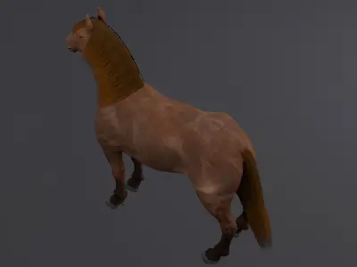 Horse PBR Low-poly 3D model