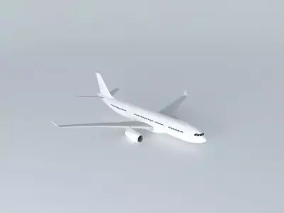 Airbus A330-200 Template Free 3D model