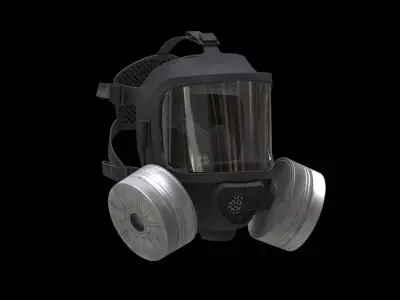 Safety Gas Mask Low Poly Low-poly 3D model