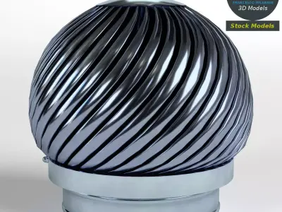 Rotating chimney cap 3D model