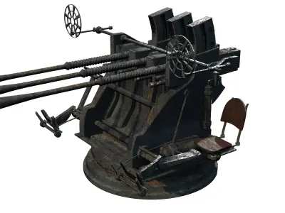 Type 96 25 mm AT-AA Gun 3D model