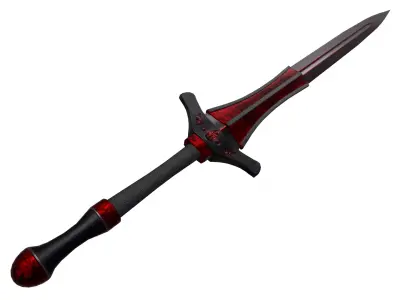 Dark sword Low-poly 3D model order