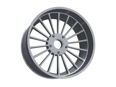 Collection of 7 Alloy Wheels Low-poly 3D model