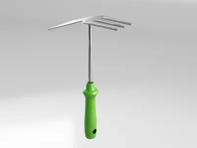 Gardening hoe  Low-poly 3D model
