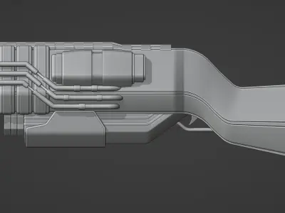 Sci-fiCombatShotgun gun on table Free 3D model