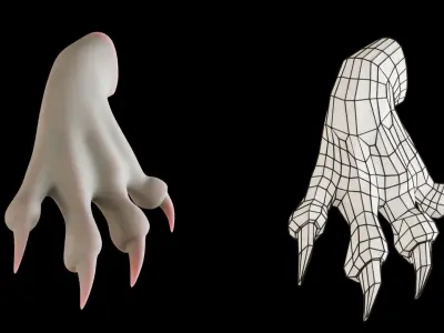 Dragon Body Parts Base Meshes Low-poly 3D model
