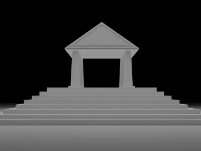 temple Free low-poly 3D model
