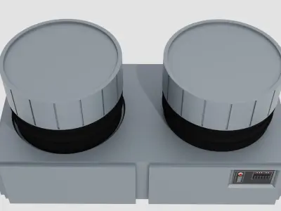 Imperial Hangar Container  Low-poly 3D model