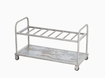 Steel Cart 02 Low-poly 3D model