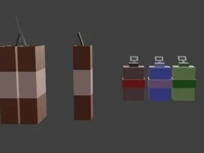 Weapon model pack Free low-poly 3D model
