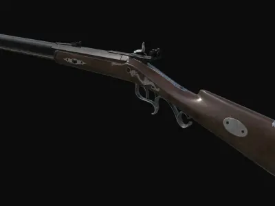 Antique Rifle - PBR 3D model