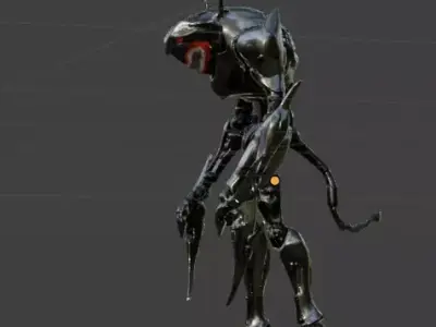 Blade Claw Assassin  Futuristic Combat Robot 3D model