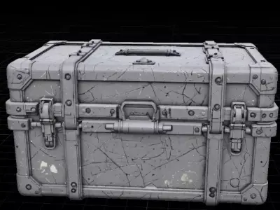 Game Ready Loot Crate 3D Model Industrial Bg Scene Low-poly 3D model