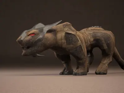 puma-1 dinosaur Low-poly 3D model
