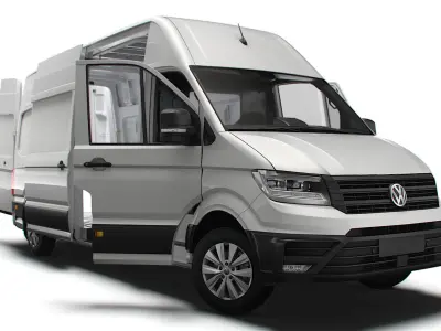 VW Crafter Panel Van L3H3 HQ Interior 2023 3D model