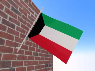 Flag of Kuwait 3D model