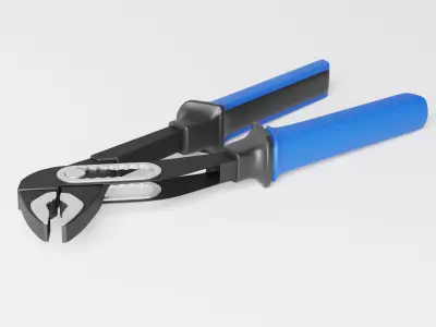 Adjustable Water Pump Plier Low-poly 3D model