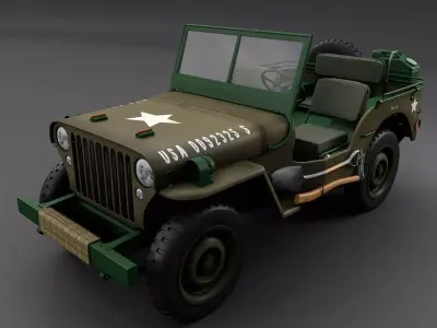 jeep willys 3D model by sathish2