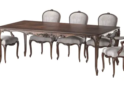chairish  table and chair art 8732 3D model